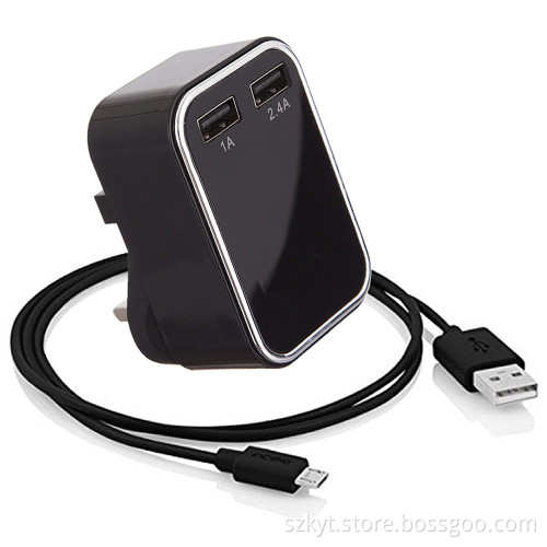 TUV CE CB certified dual usb wall charger for samsung phone, 5V 4A travel charger tablet charger for iphone 7, huawei p9